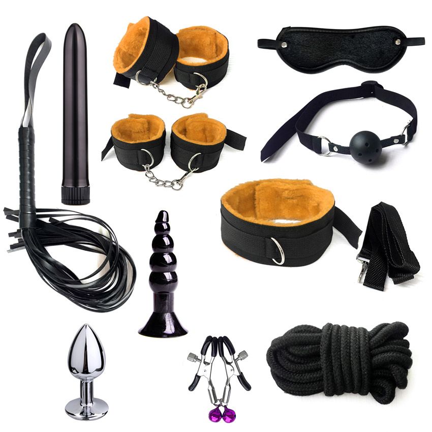 Fetish Bondage Set Restraints Kit For Couple Sex BDSM 11PCS