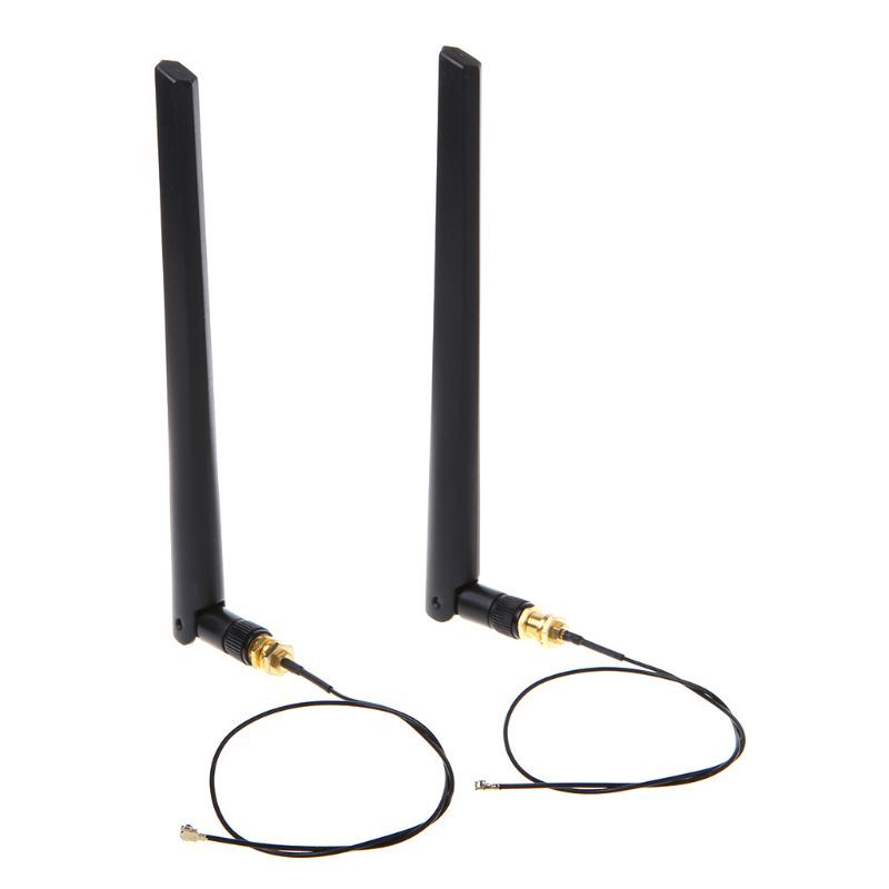 2x 6dBi 2.4GHz 5GHz Dual Band WiFi Router Network Card