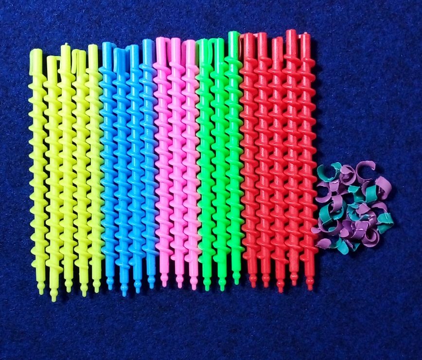 20 PIECES PLASTIC SPIRAL HAIR CURLERS SMALL