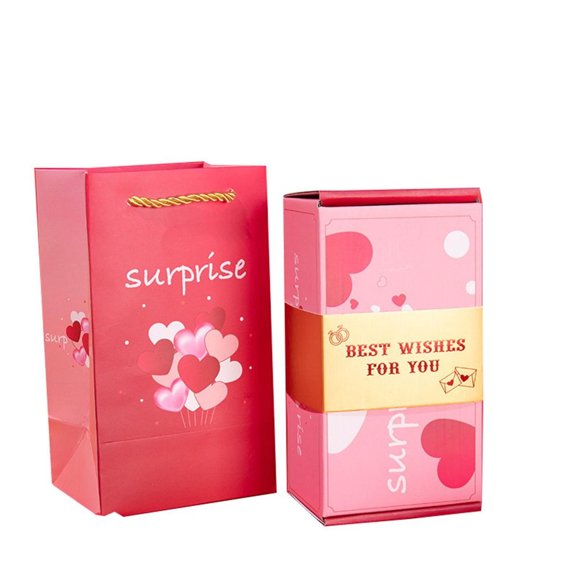 Necklace Hiding Gift Box Surprise Bounce Gift Box Set for Gifting Pink