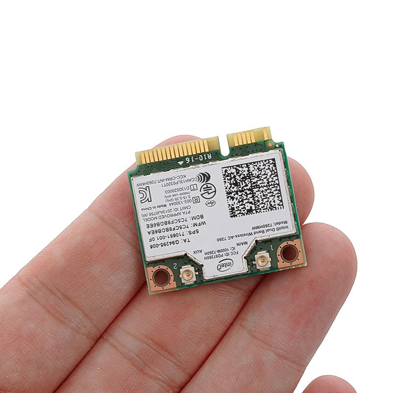 Dual Band Wireless-AC 7260HMW Mini PCI-E BT4.0 Card For SPS