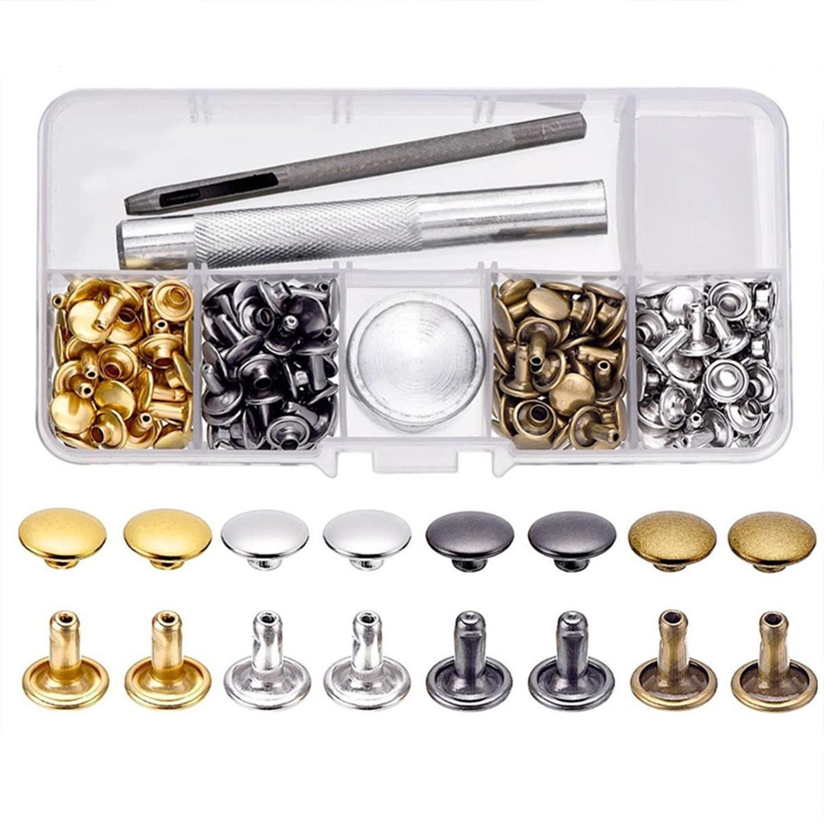 Durable Rivets for Clothing Craftyfix 100 Sets Rivet Kit Stylish Diy