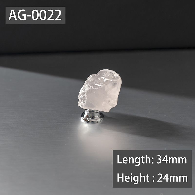 Transparent CrystalNatural Stone Kitchen Cabinet Door Knobs