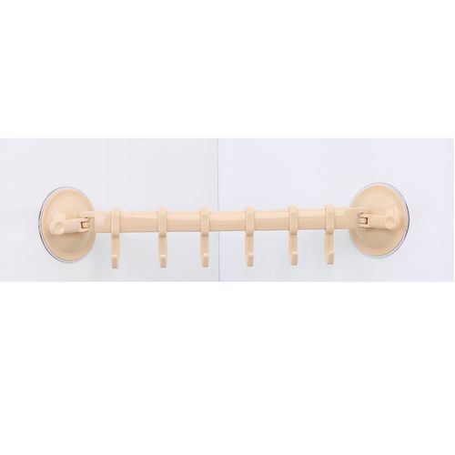 Suction Kitchen/bathroom 6 Hook Wall Hanger - Peach