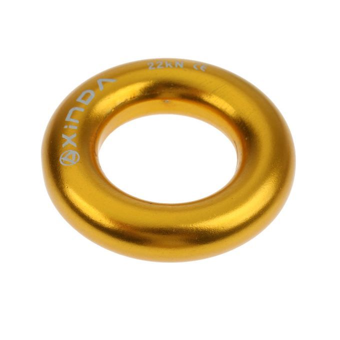 22KN Aluminum Rappel Ring BailOut Rappelling Rigging Climbing Gold