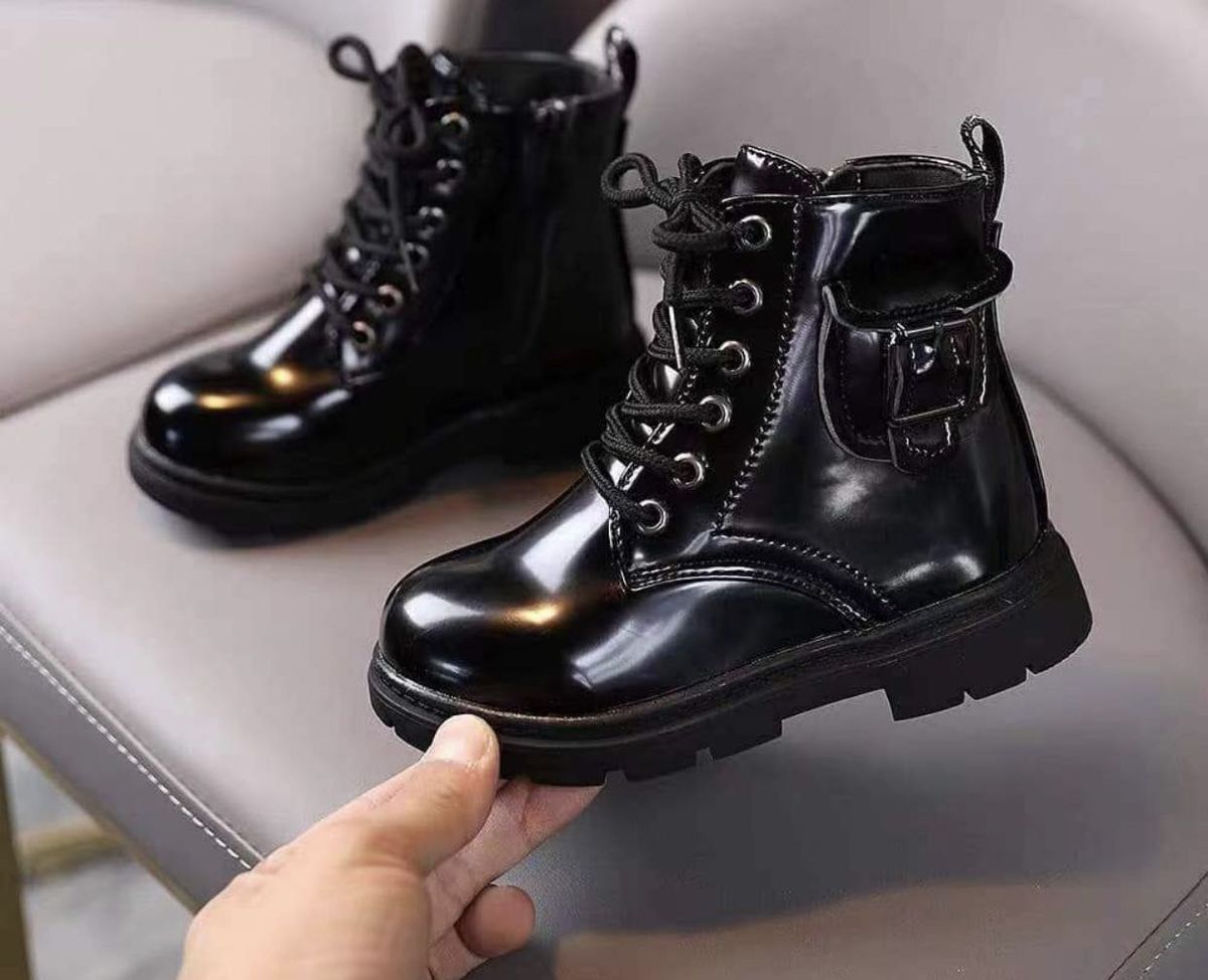 Kid's High-top Leather Non-slip Martin Boots