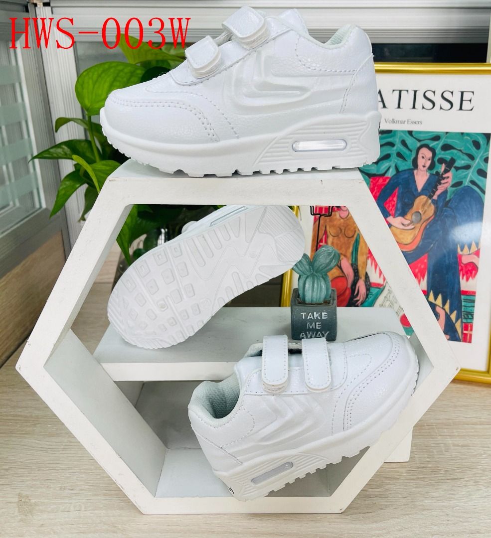 Back To School Boy's Girl's White Shoe Sneakers Canvas