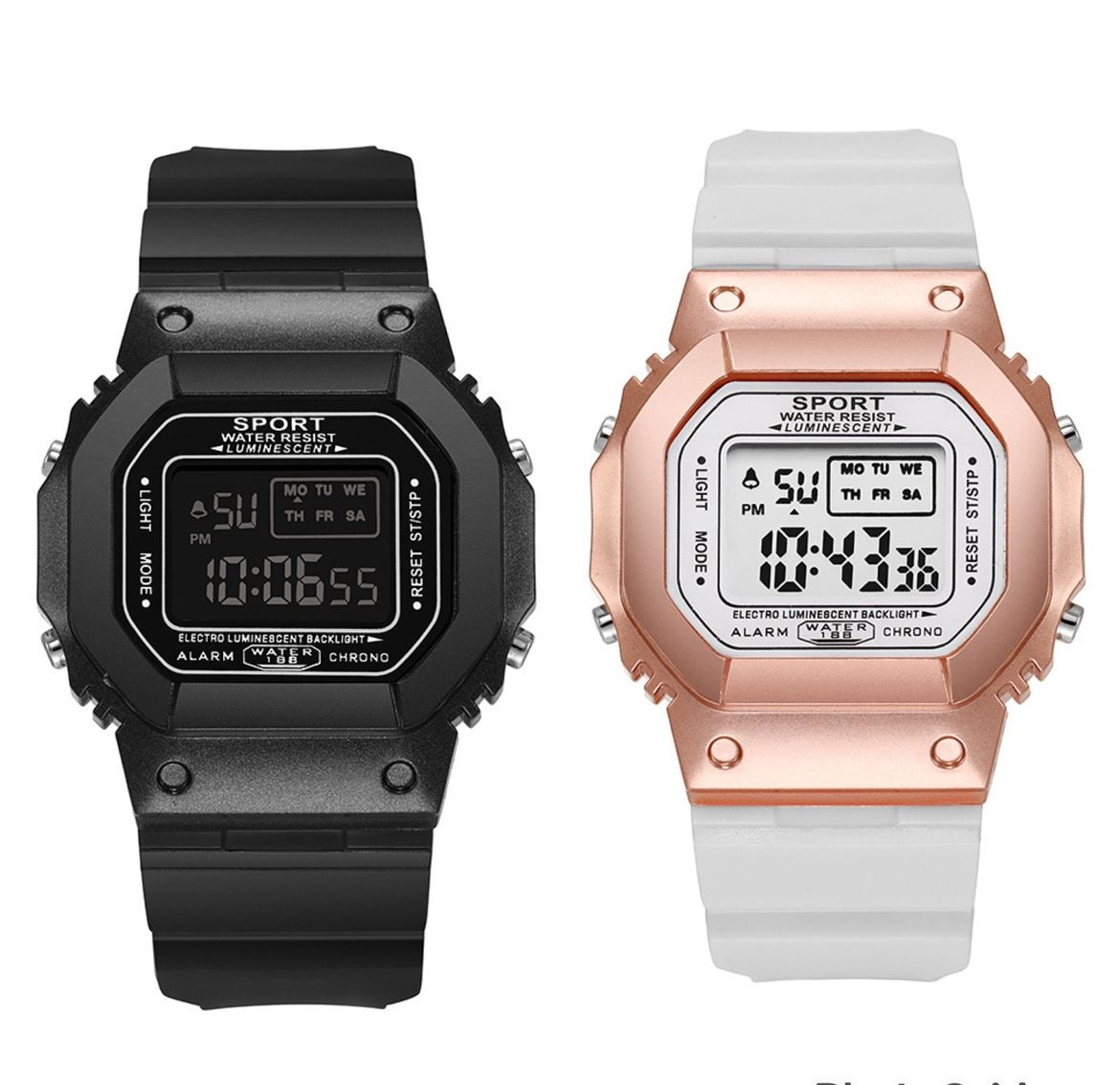 2 SET UNISEX DIGITAL LED ELECTRONIC FASHION WRISTWATCH