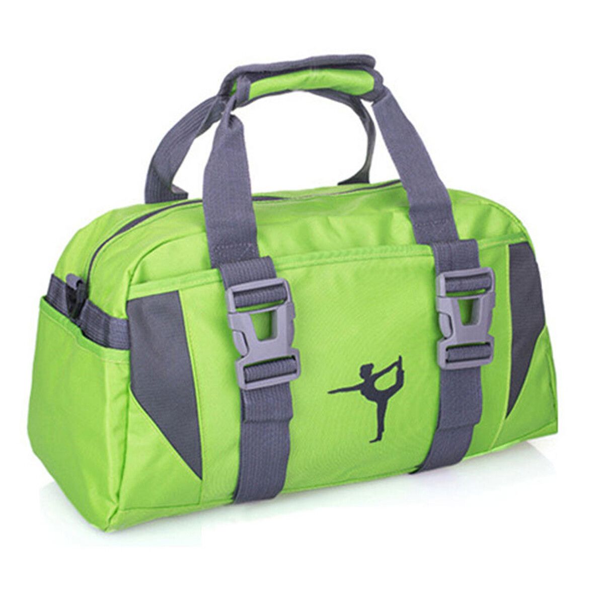 Gym Fitness Sport Yoga Mat Bag Tote Holder Waterproof Duffle Carrying Workout Exercise Thicken Handbag Strap Green Fitness Bag (medium)