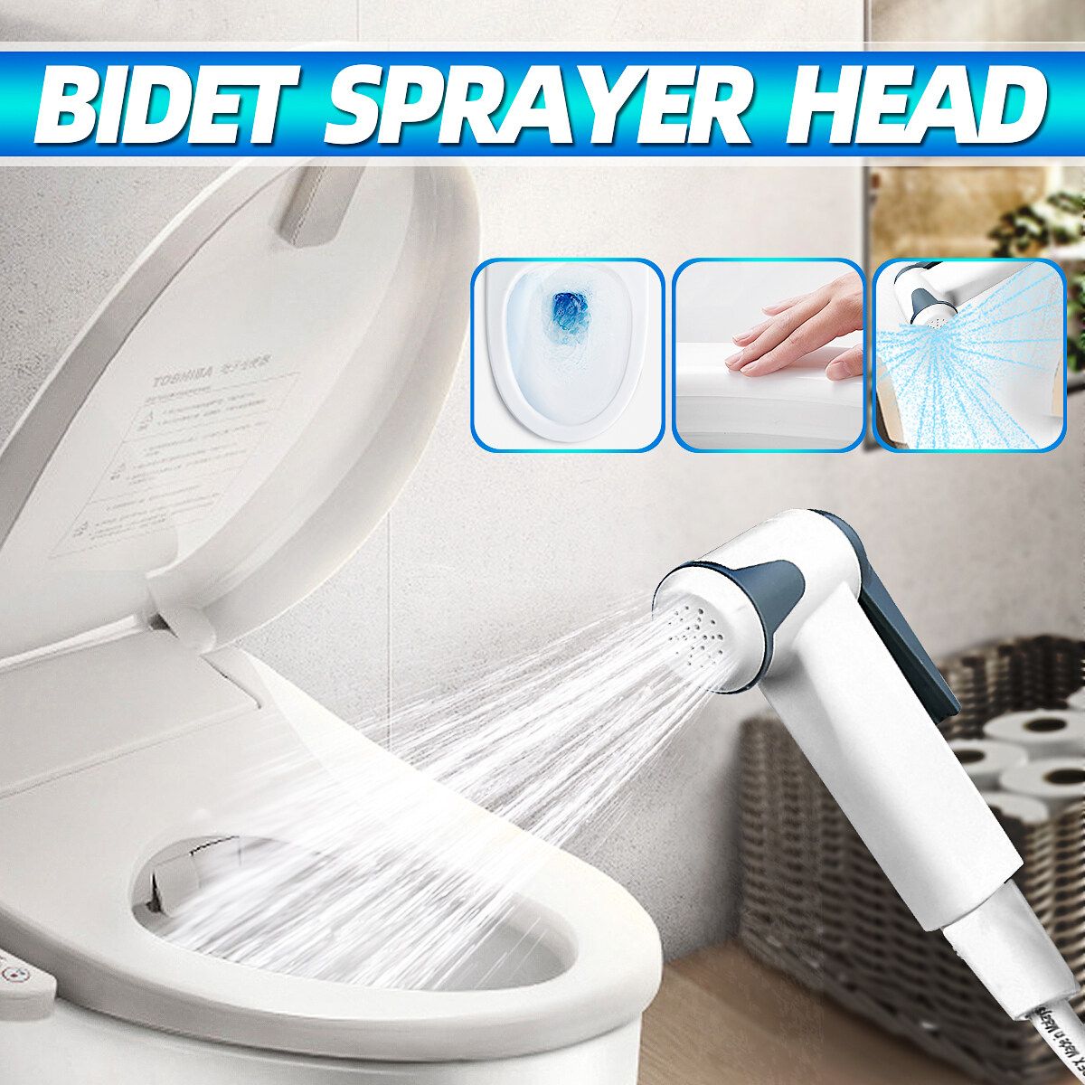 1/2'' Hand Held Shower Head Toilet Bidet Spray Sprinkler Wash Jet Hose Set Single Head