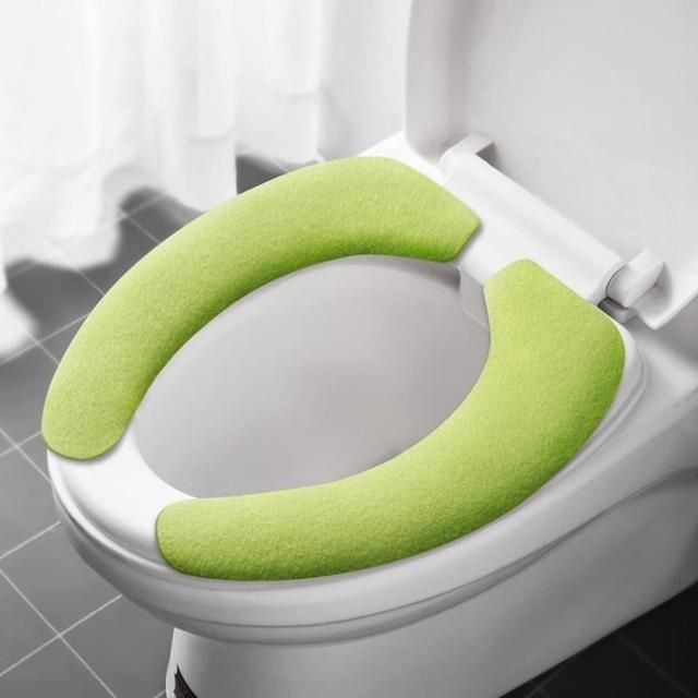 2PCS Toilet Seat Cover Soft WC Paste Toilet Seat Pad