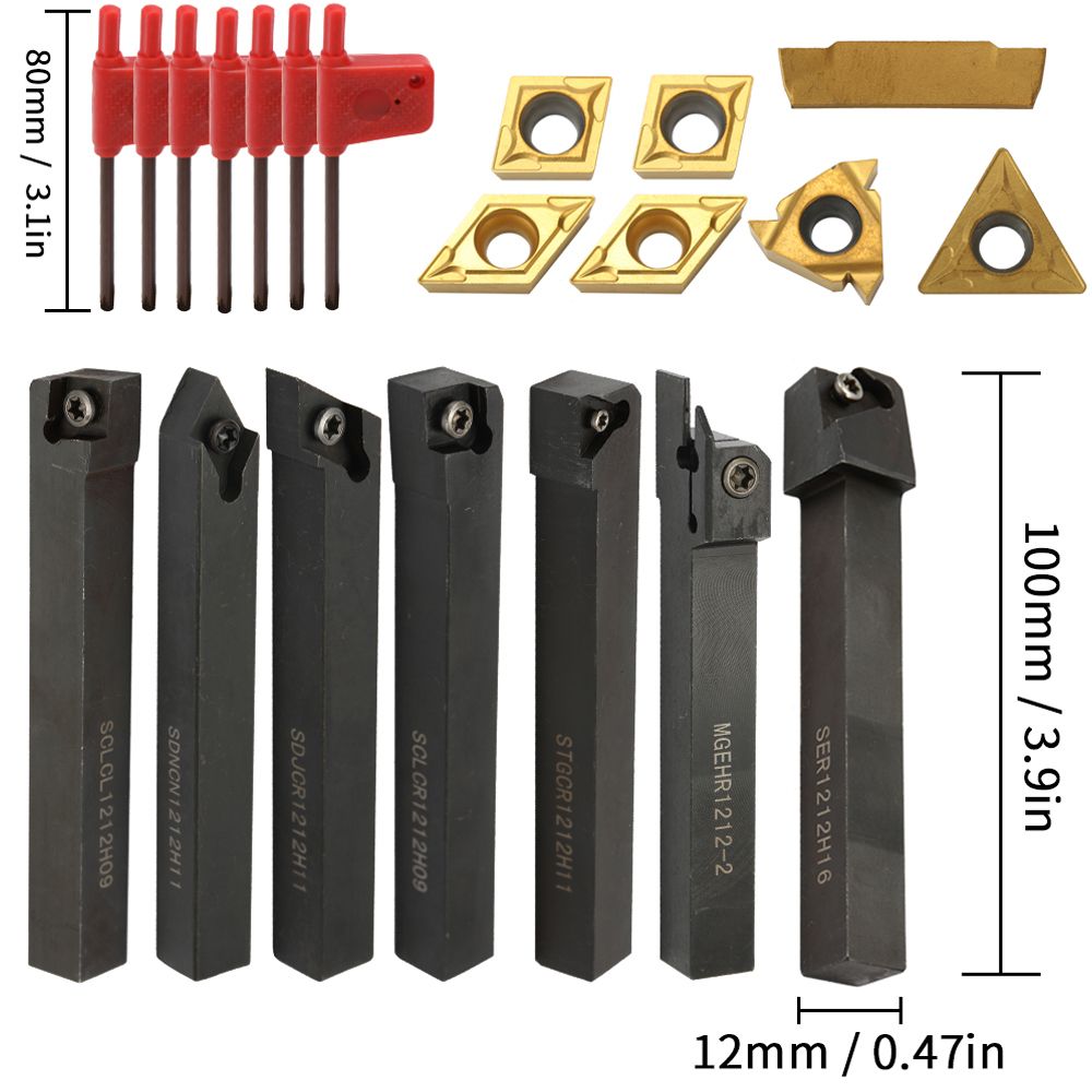 21PCS Multifunctional Solid Carbide Inserts Holder Boring