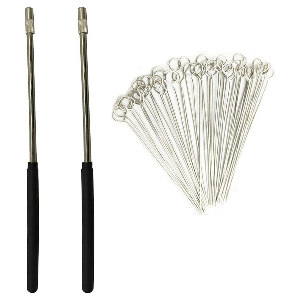 2PCS Reusable Inoculating Loop Holders with 50Pcs 10UL Nichrome  Tips Inoculation Loop for Lab