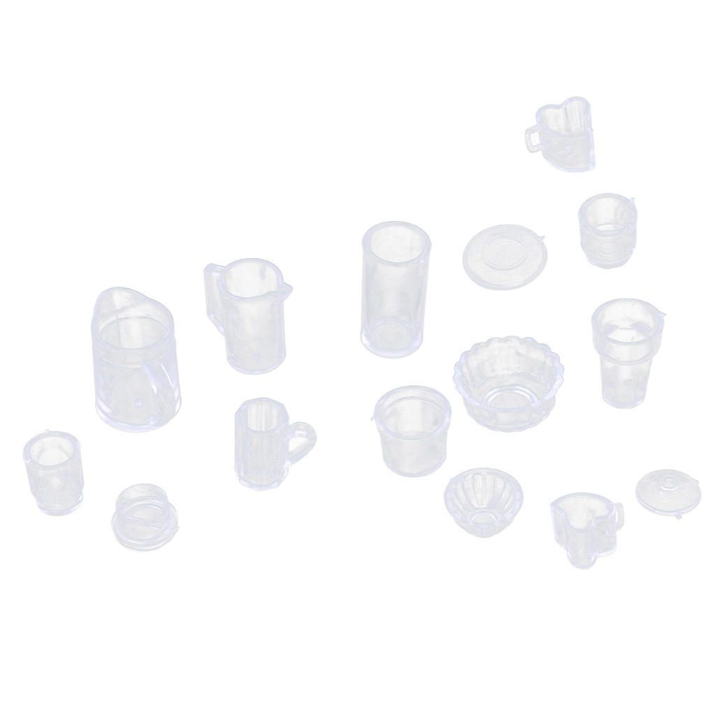 Mini Fashion Dolls Accessories For Barbie Dolls 15Pcs Kitchen