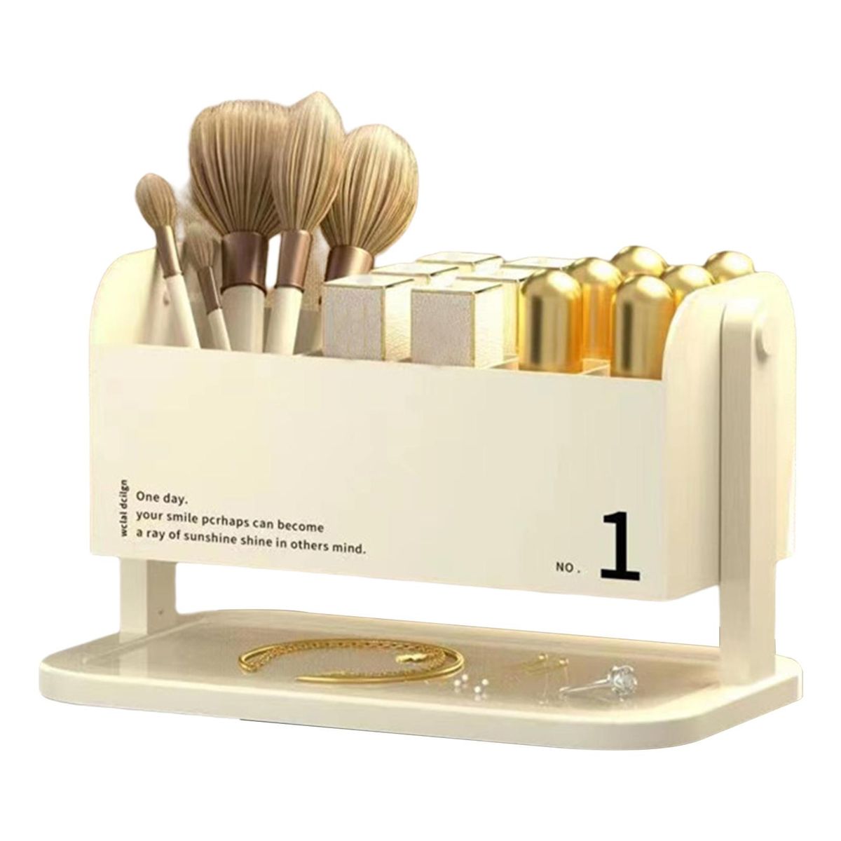 Storage Holder Bedroom Makeup Container White