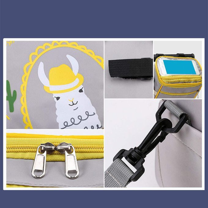 Babystroller Organizer Multi-Pocket Double Layer For Baby Items Grey