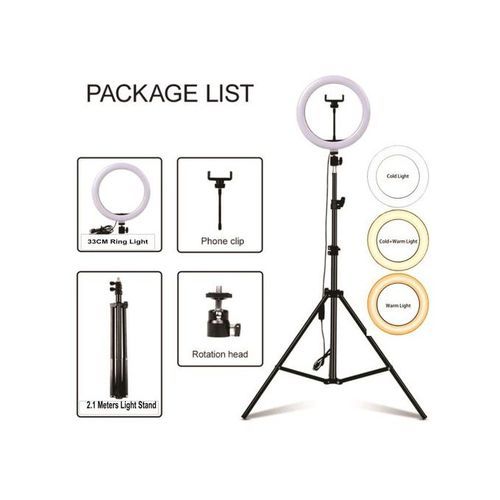 12 Inches Ring Light With Tripod Stand + Remote Control +  Phone Holder