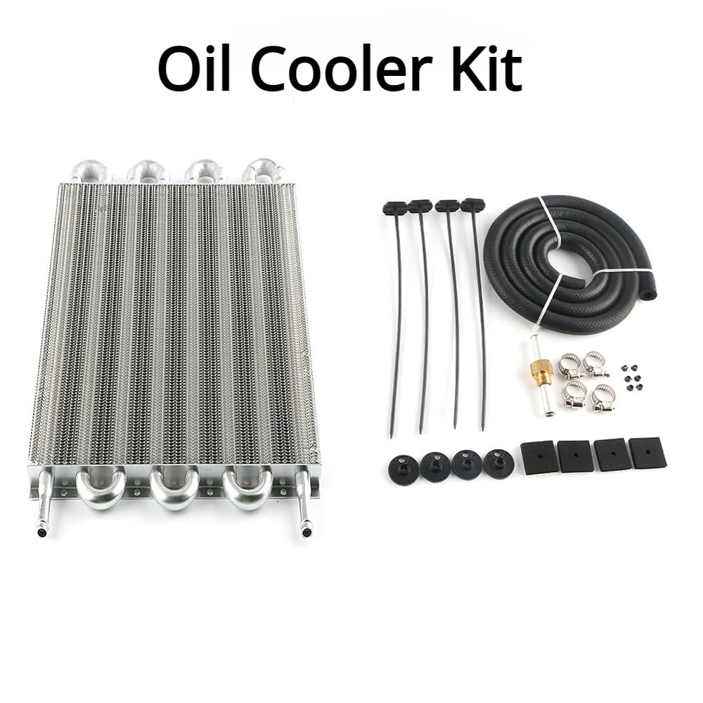 Aluminum Universal oil cooler kit oil radiator car auto transmission auto-manual radiator converter