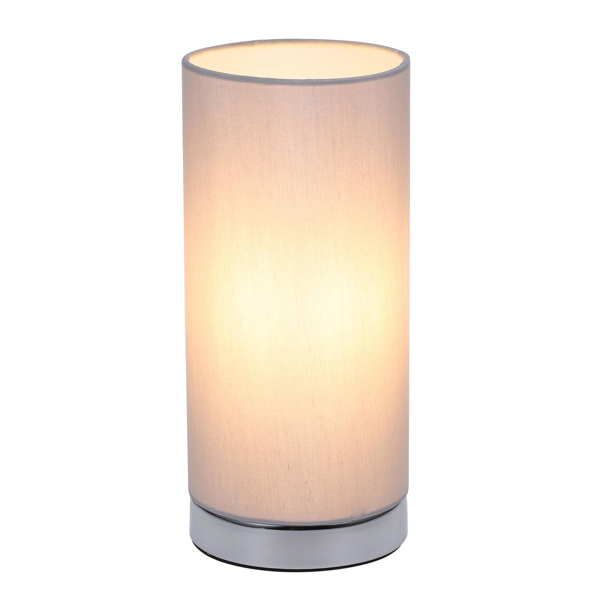 Touching Control Table Light Bedside 3 Way Dimmable Desk Lamp Modern Nightstand Night Lamp with Round Fabric Lampshade for Bedroom Living Room Office (Bulb Included)