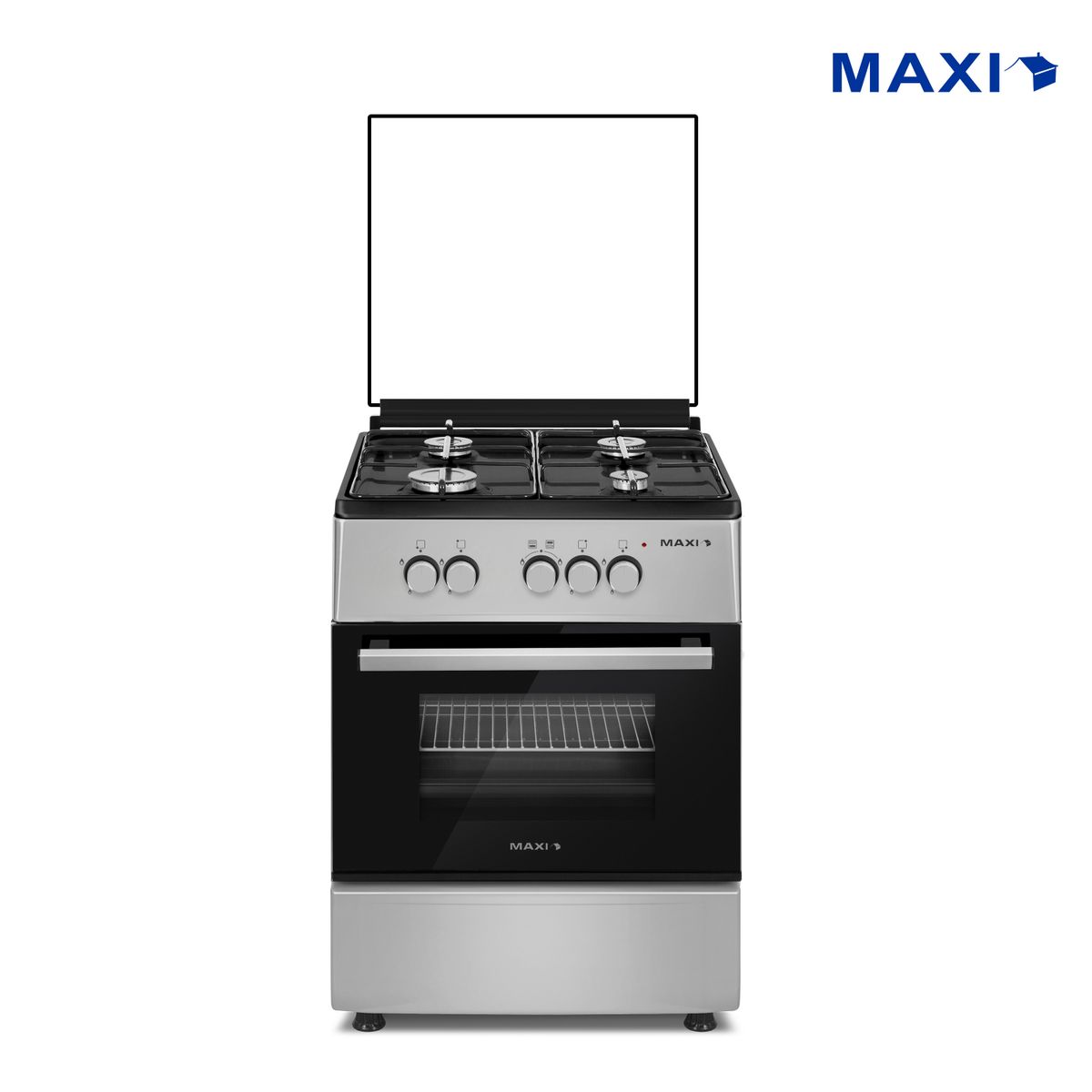 6060 4 Burner Gas Cooker - Black & Grey (F6B40G2)