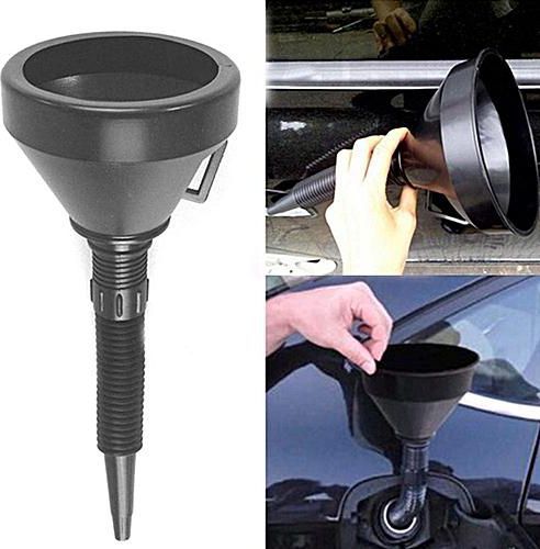 Wide Mouth Fuel Funnel With Handle -Black