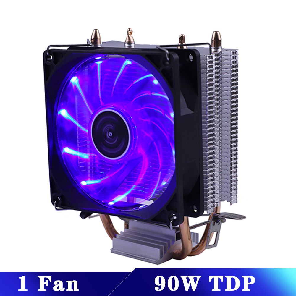 Efficient Cooling CPU Cooler Fan 3pin For Intel LGA 1150 1151 1155 1156 775 1200 AMD AM3 AM4 Quiet Ventilador Silent Radiator Blue Lamp