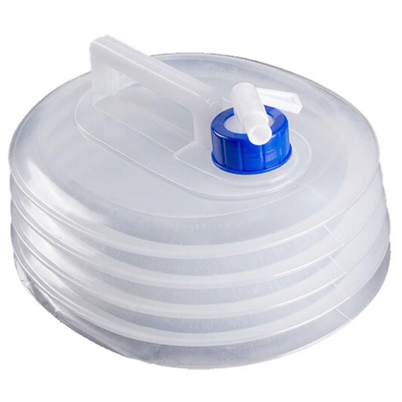 2 Pcs Folding the Water Tank, Camping, Folding Two 5 Liter Containers Into a Flat Shape When Traveling, Easy to Store