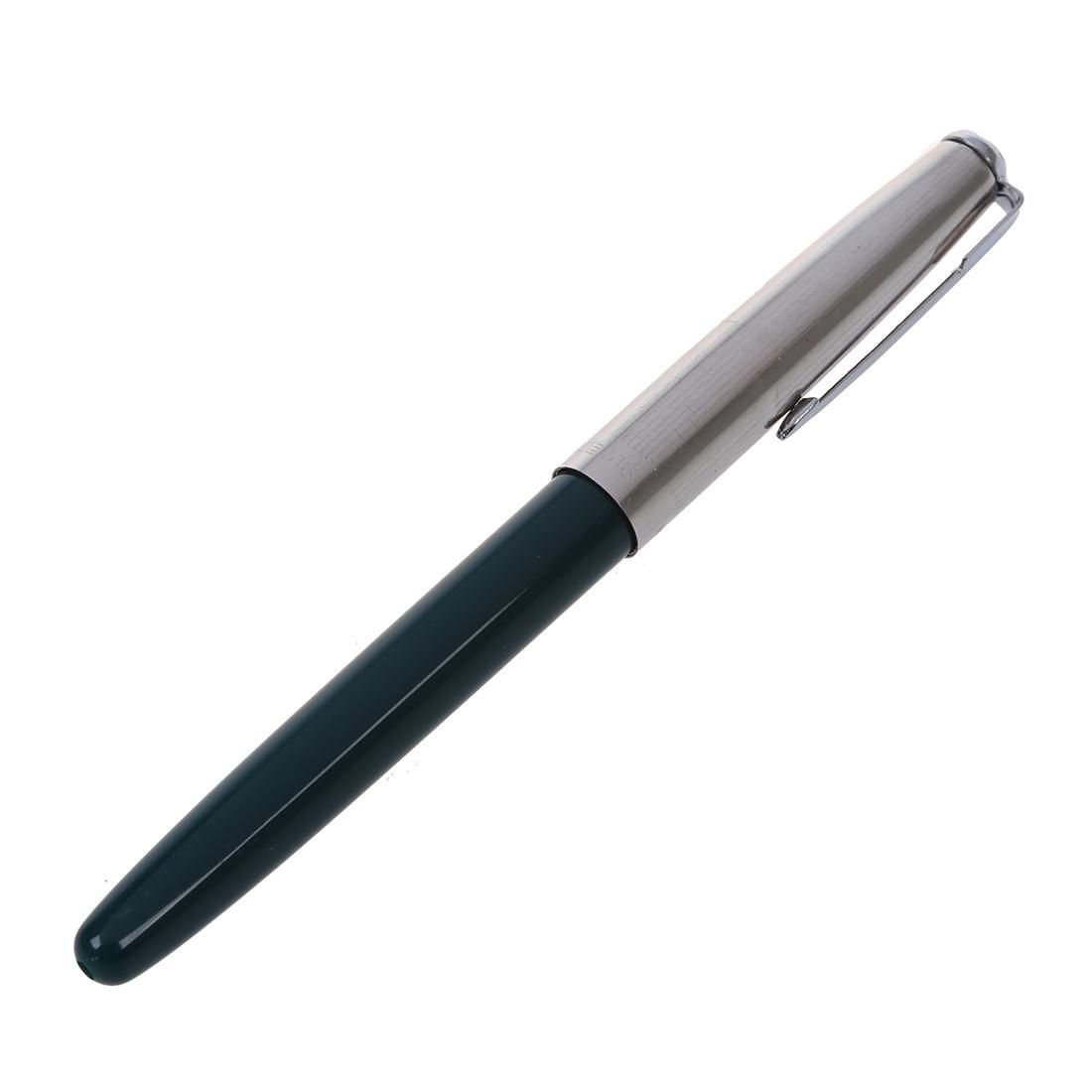 616 Fountain Pen Hooded Silver Nib Green Barrel Small