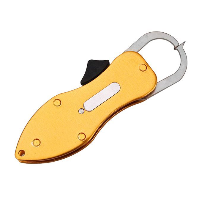 Portable Mini Fish Lip Grip Pliers  Grabber Metal Yellow