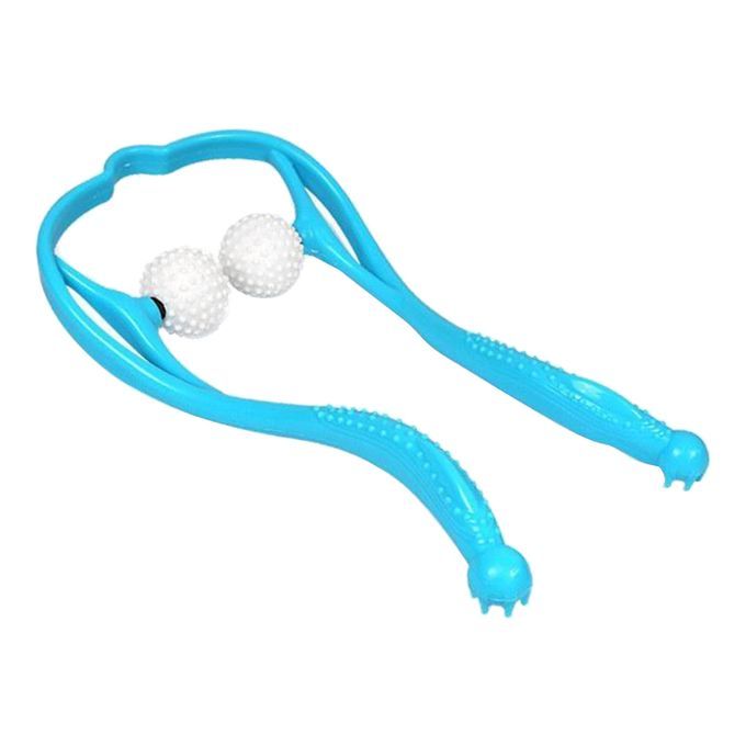 UShaped Handheld Neck Soreness Stress Relief Massager Antislip Blue
