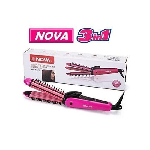 Nova 3-In-1 Hair Curler And Straightener + Brush