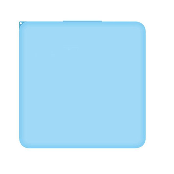 Portable Plastic Dust-Proof Face Cover Simple-Light Blue