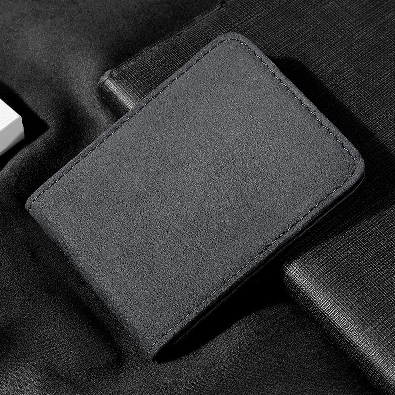 （Grey）Ultra-Thin Driver License Holder Suede Leather Fashion Card Bag For Car Driving Documents