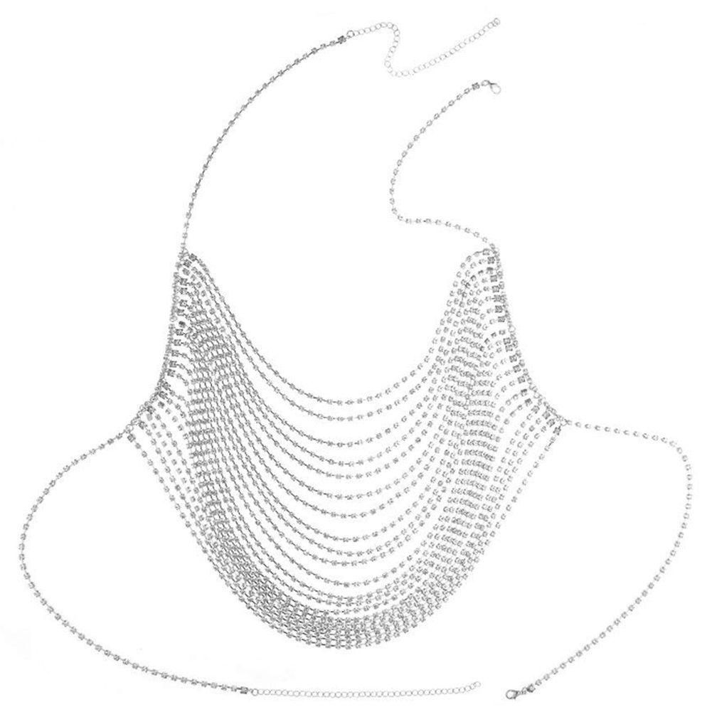 Jewelry Women's Body Chain Women's Bikini Rhinestone Necklac