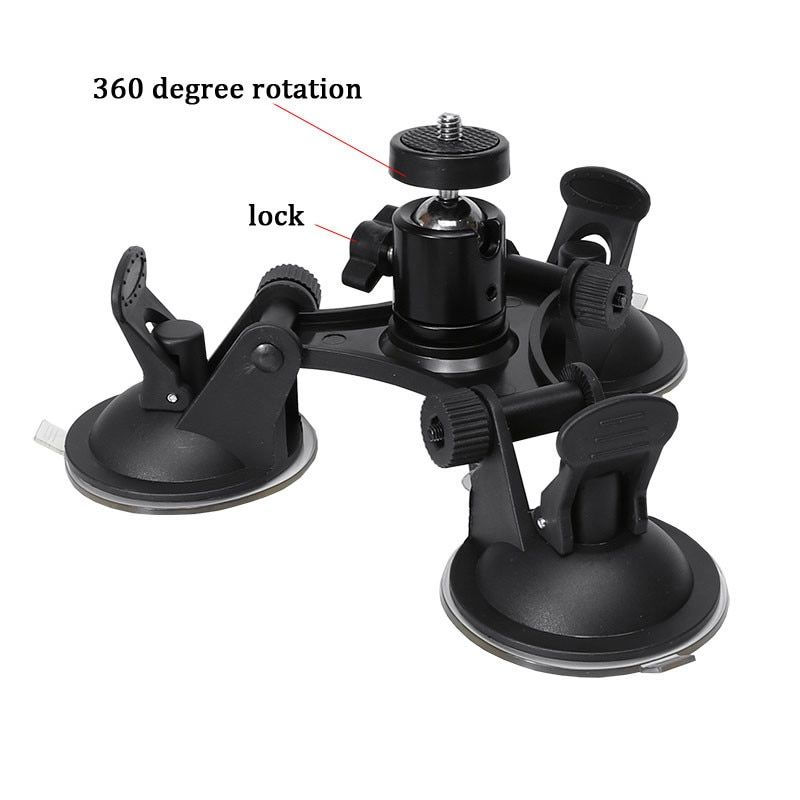 Car Windshield Suction Cup With 1/4“ Ball Head Holder Mount For Insta360 One X/Yi 4K/Sony FDR X3000 DSLR Camera Accessories Set
