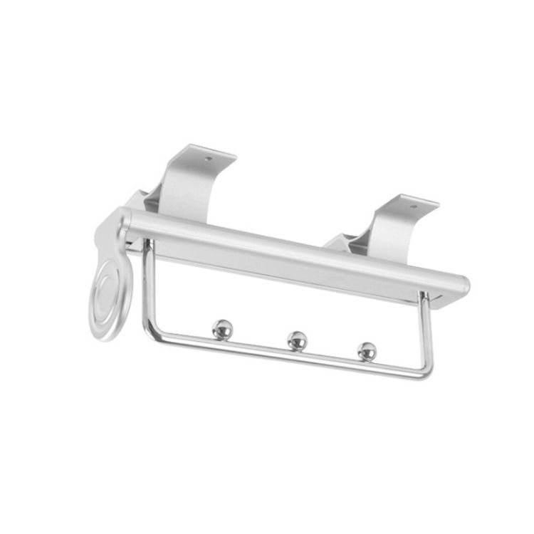 YO5C Monorail 3 Beads Wardrobe Hanging Rod Clothes Rail