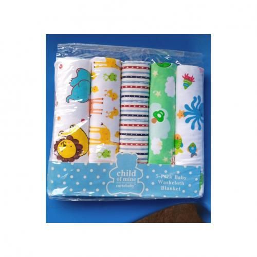 5 Piece Baby Receiving Blankets And Flannel