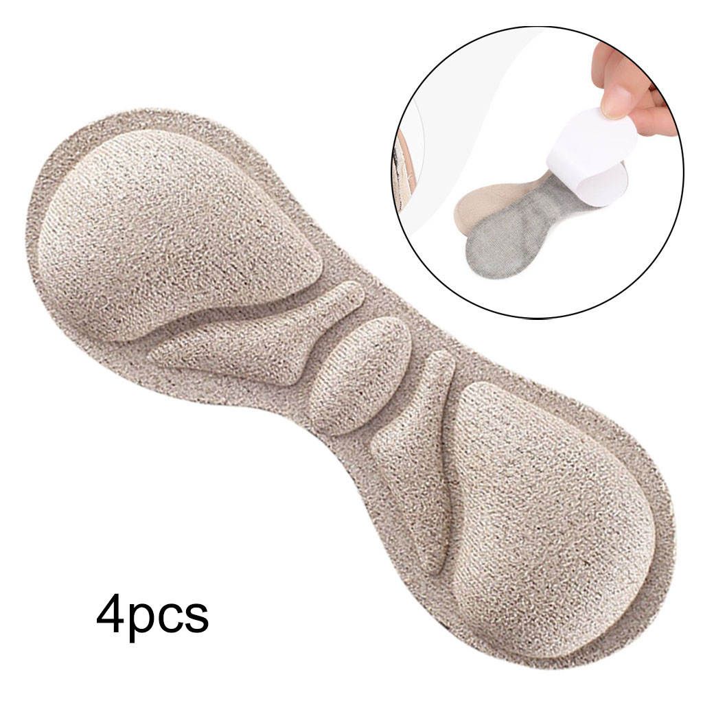 2 Pairs Heel Cushion Pads Liners Shoe Inserts Grips Insoles Foot Beige
