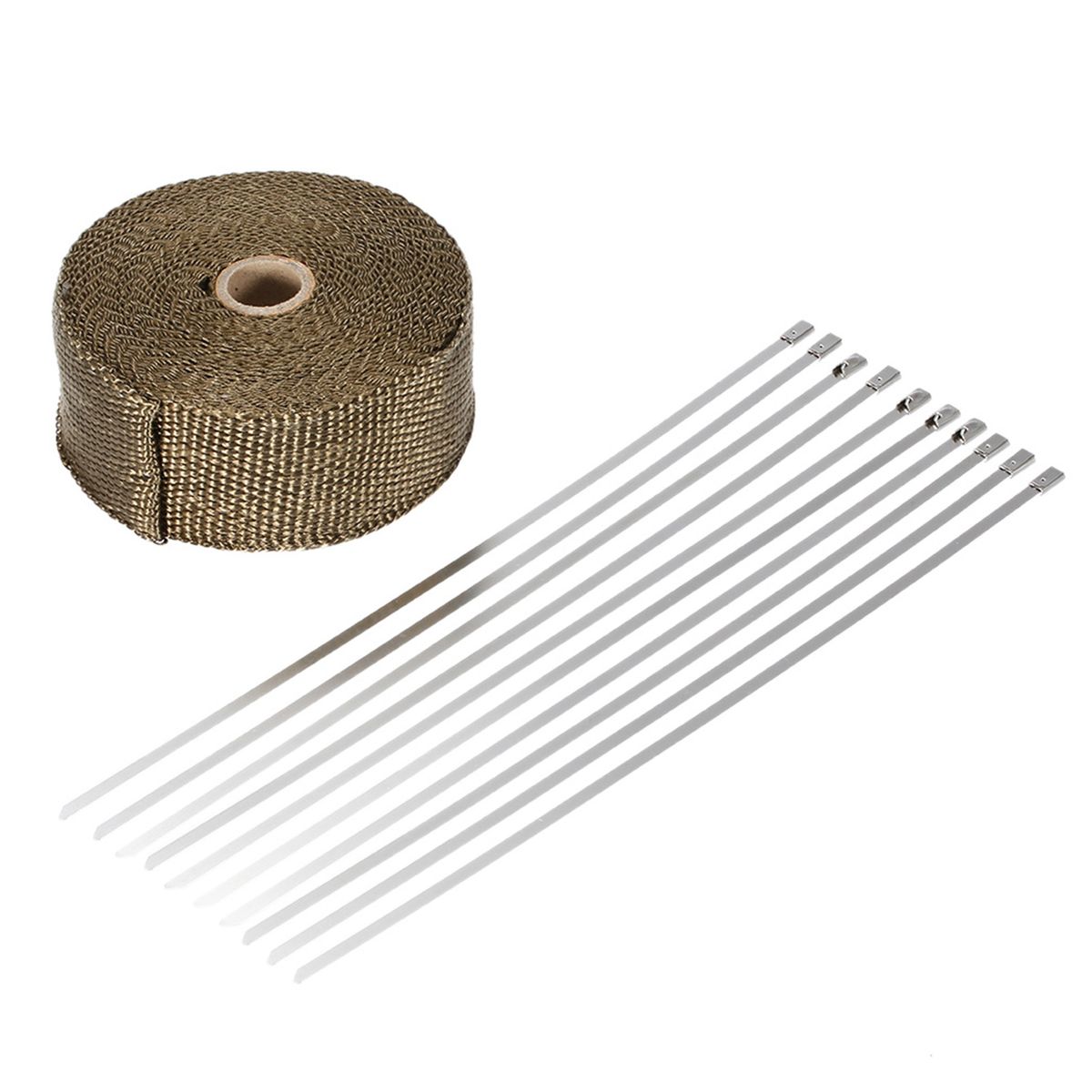 15m Heat Wrap Exhaust Manifold Downpipe 10 30cm Cable Ties
