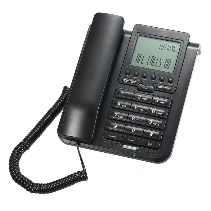 2-Line Digital Corded Telephone Desk Landline Phone With