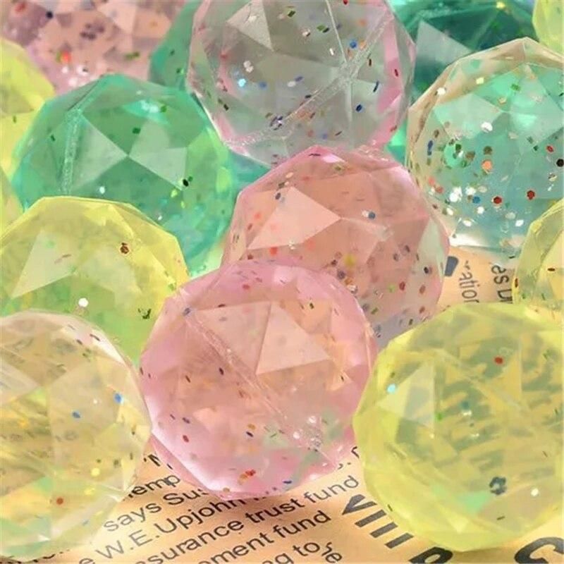 10pcs Colorful Moonlight High Bounce Ball Elastic Juggling Jumping Balls Bouncing Ball Outdoor Toys for Baby Kids