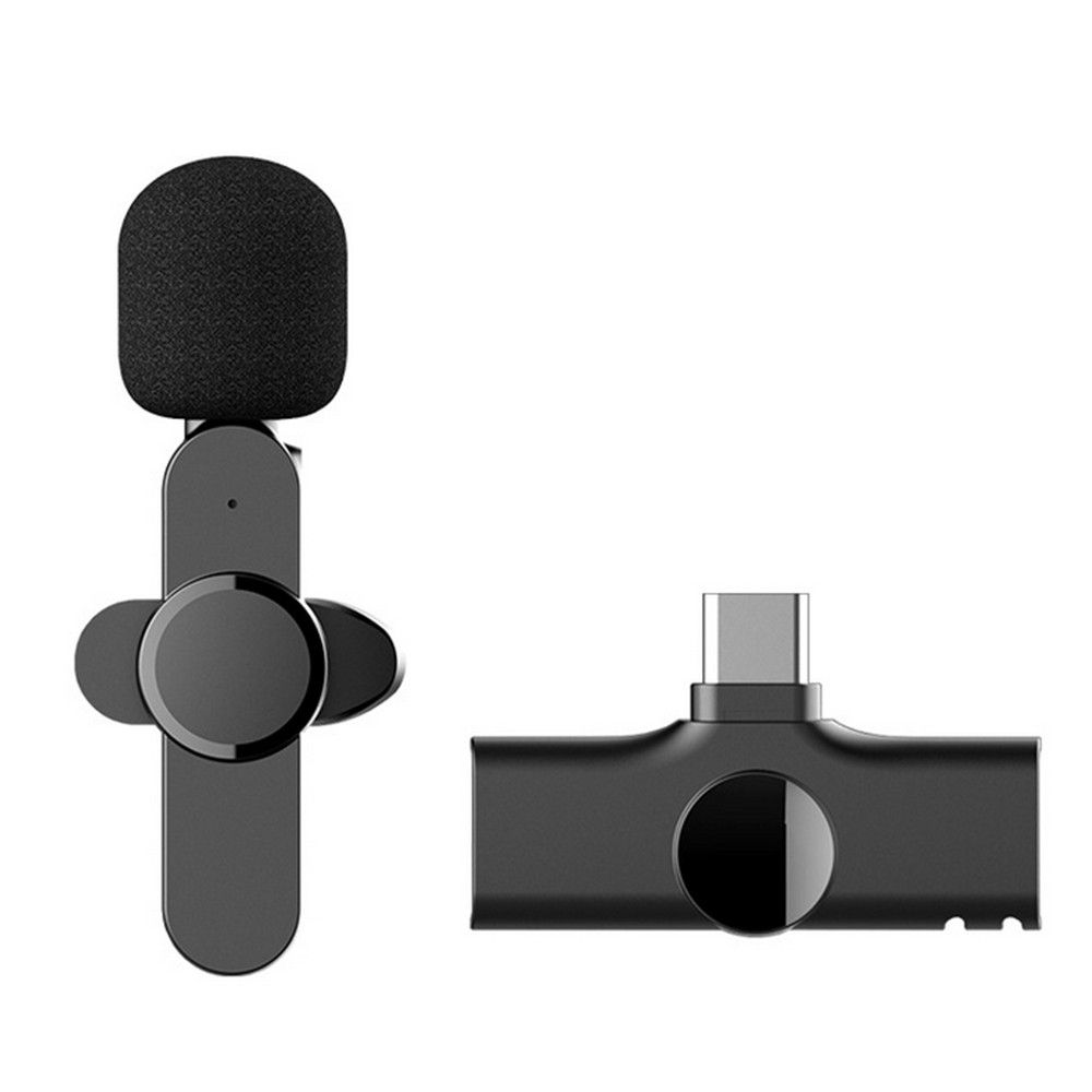 Wirelessly Microphone USB-C Plug Play Clip-on Lapel Mic For