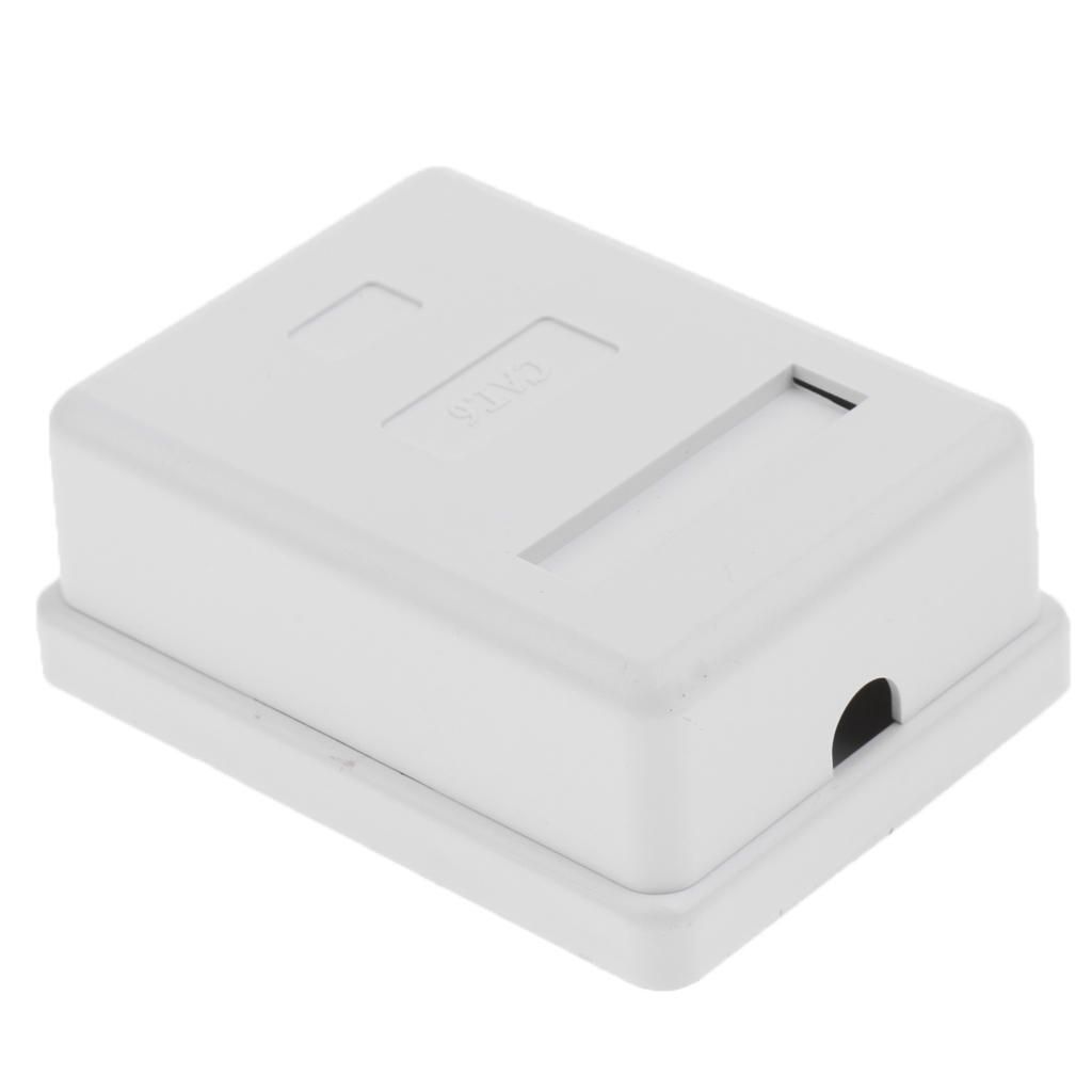 2Pcs 1-Port Wall Surface Mount Compact Box Network