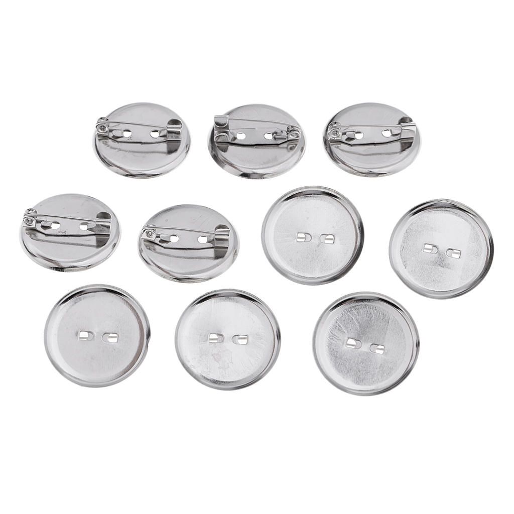 10 Pieces Brooch Blank Lapel Making Pin Back Parts Brooch