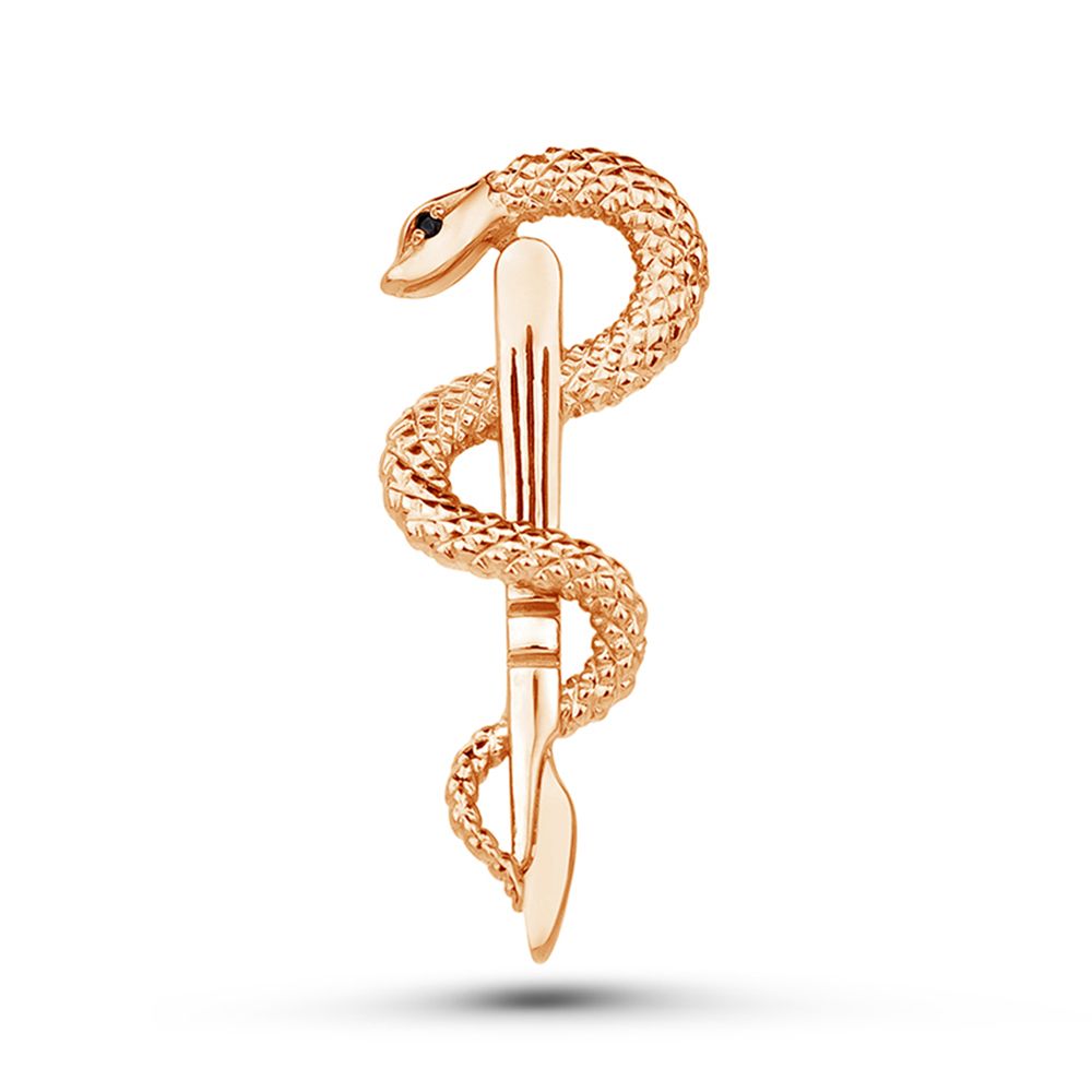 Surgeon Caduceus Medical Brooch Pins Snake Stick Scalpel Trendy Lapel Medicine