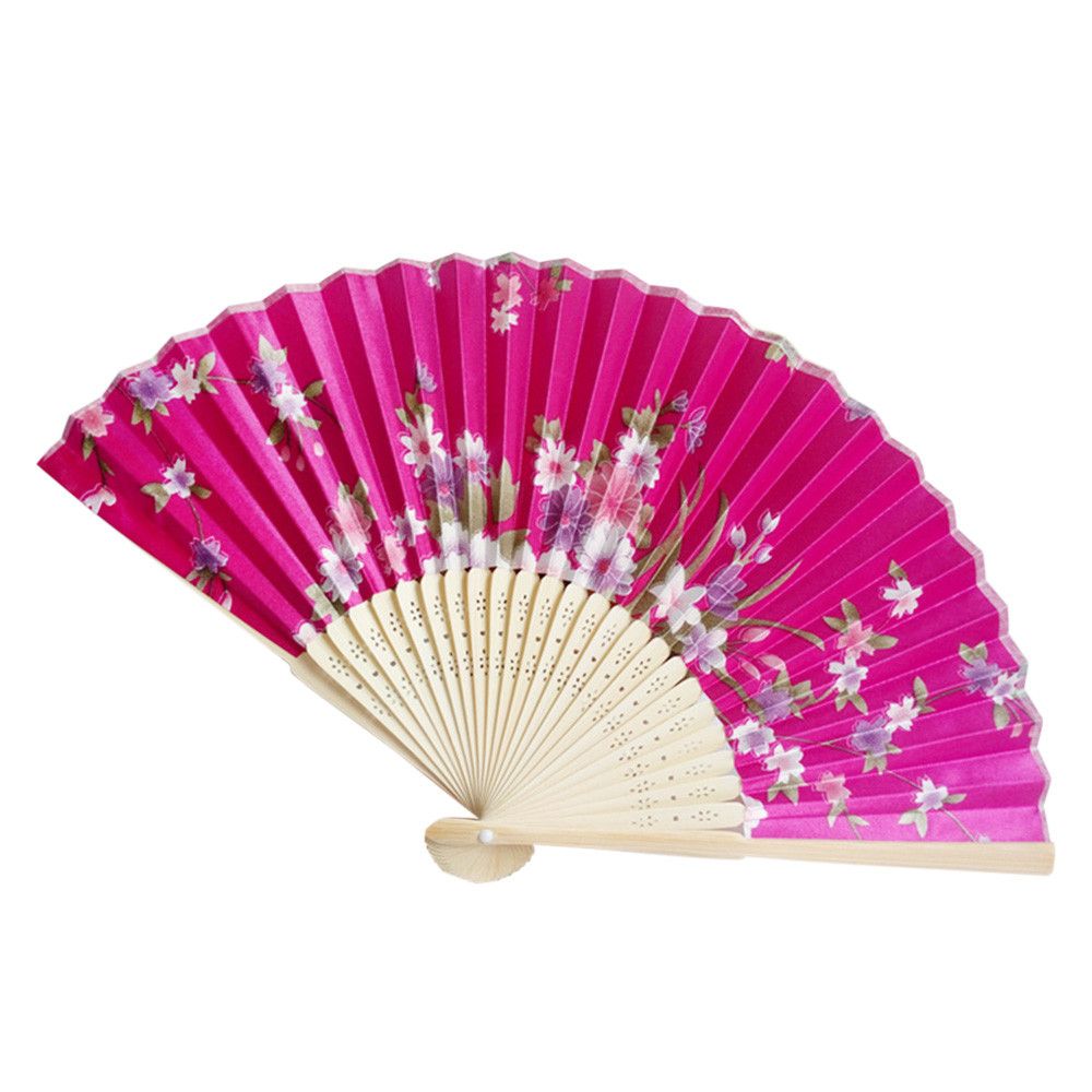 Flower Vintage Hand Gifts #H30 Wedding Ummer Chinese Dance Held Party Colorful Dropshipping Pocket Fan Folding Bamboo