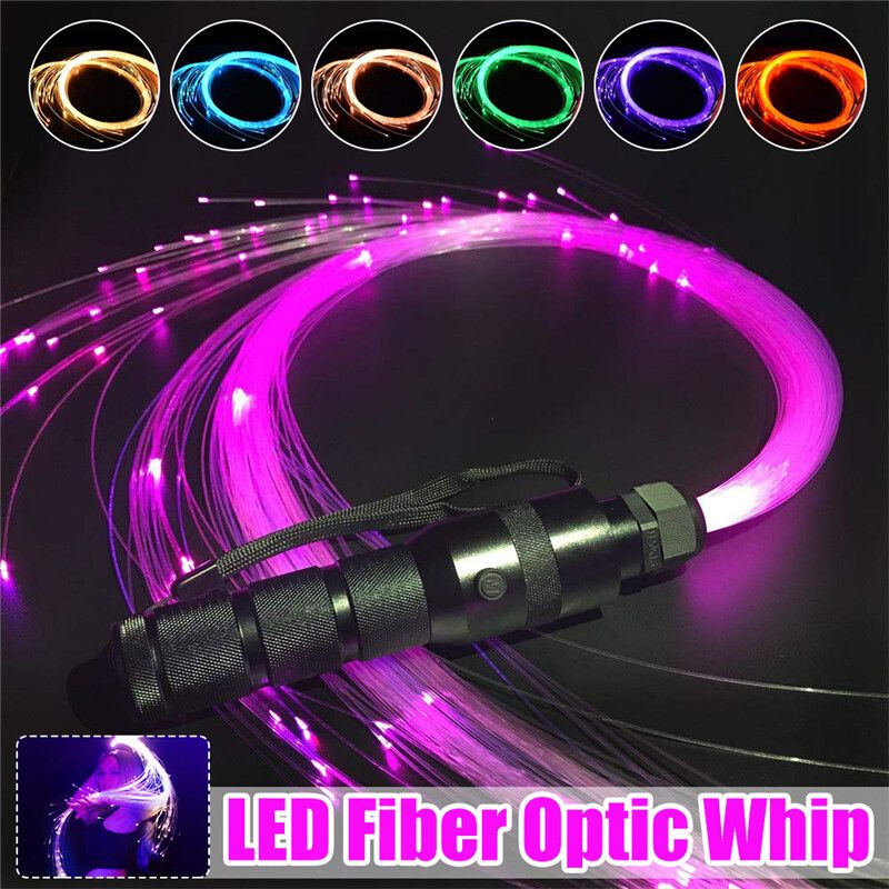 150CM RGB Flashlight LED Fiber Optic 40 Display Modes ,360 Degree Rotation Fairy Strip Light Dance Waving Lace For Pubs Dancers Kids Concerts Party Decor