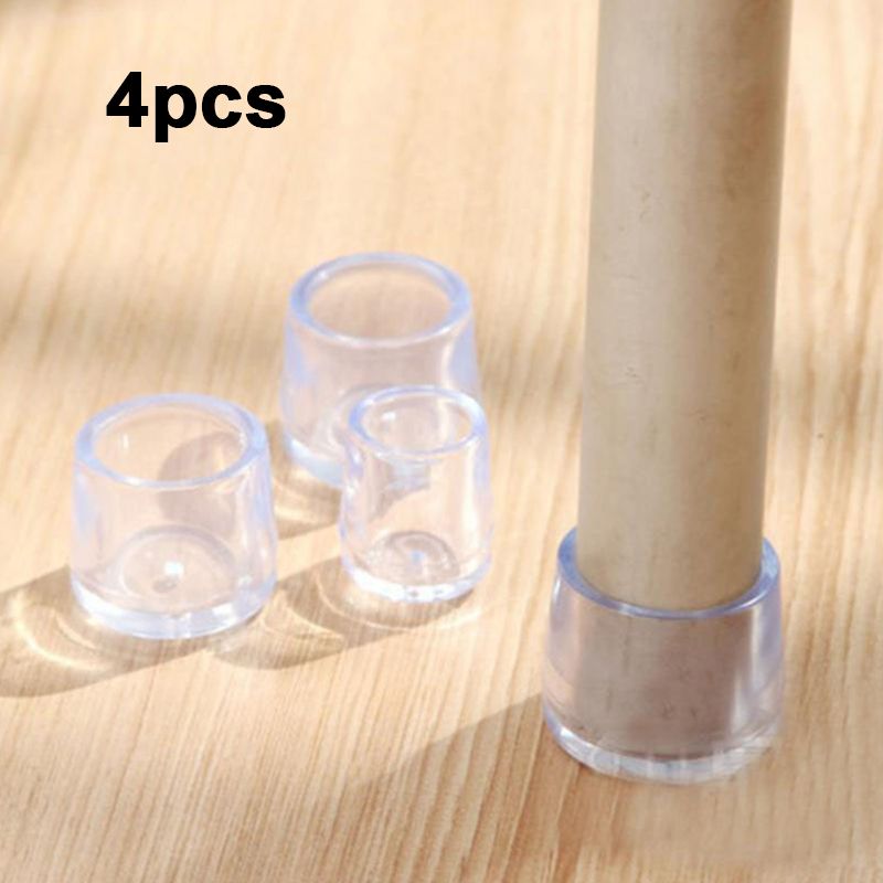 4pcs/set Chair Leg Caps Rubber Feet Protector Pads Furniture Table Covers Socks Plugs Cover Furniture Leveling Feet Home Decor-Round 14mm