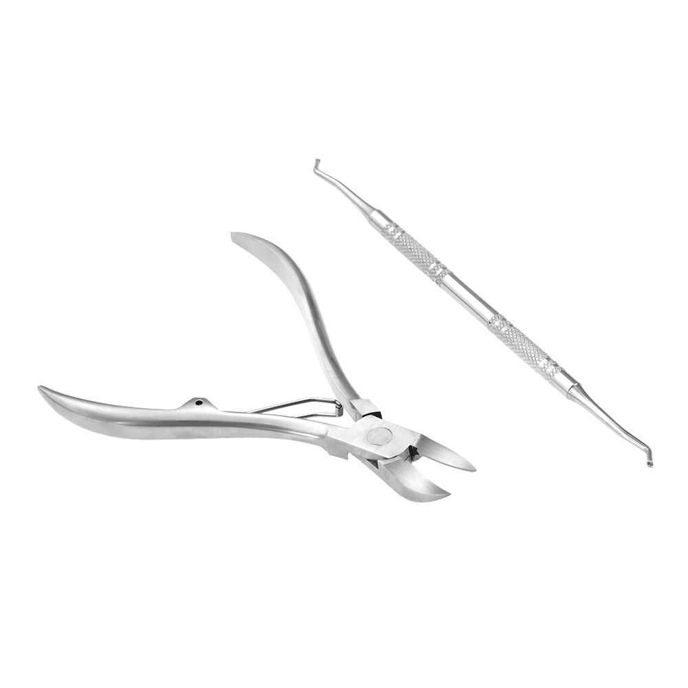2pcs Stainless Steel Nail Cuticle Scissor + Ingrowing