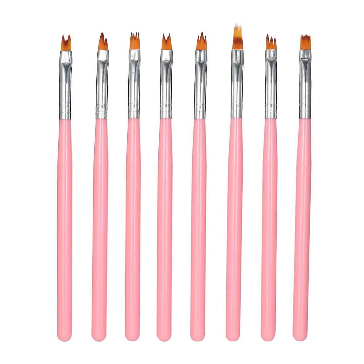 8Pcs Nail Art Brush DIY Petal Flower Painting Pen Gradient